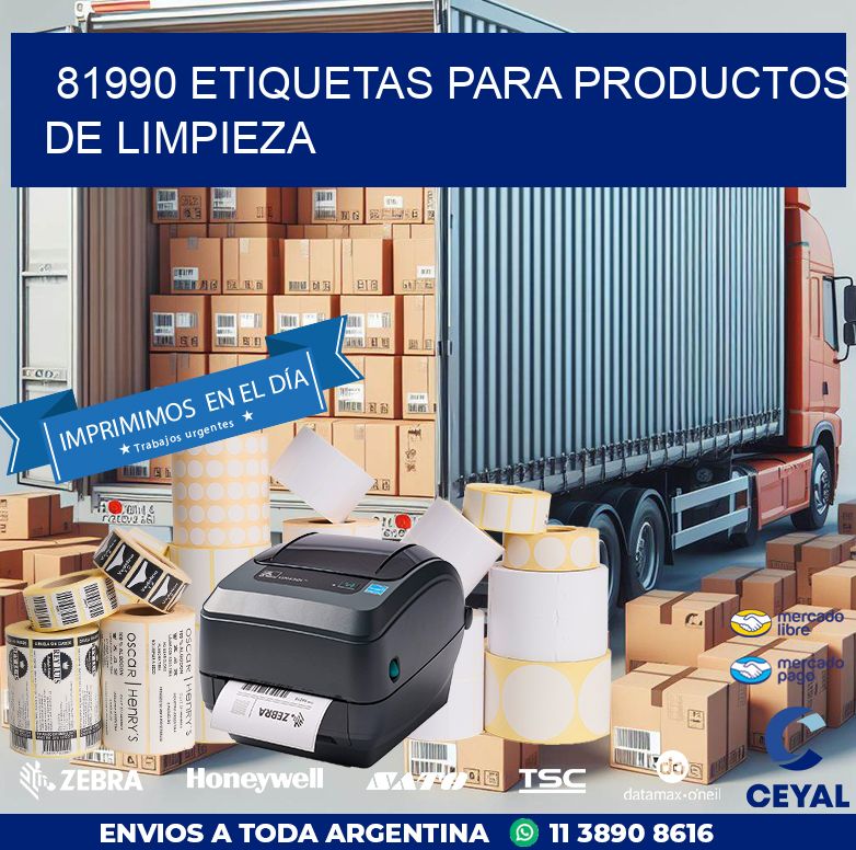81990 ETIQUETAS PARA PRODUCTOS DE LIMPIEZA