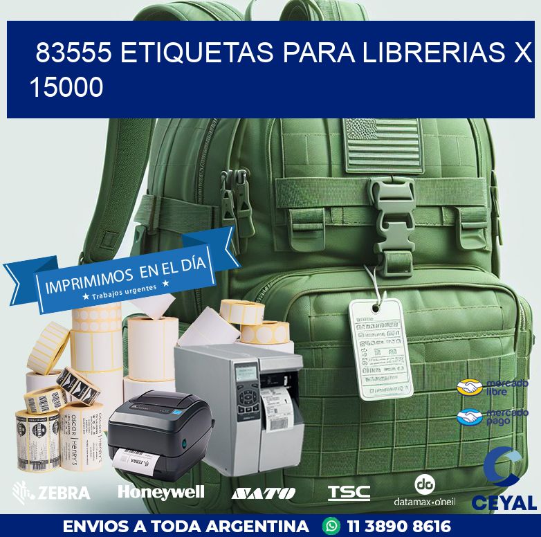 83555 ETIQUETAS PARA LIBRERIAS X 15000