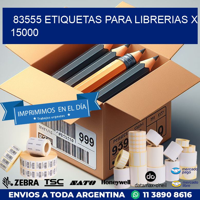 83555 ETIQUETAS PARA LIBRERIAS X 15000