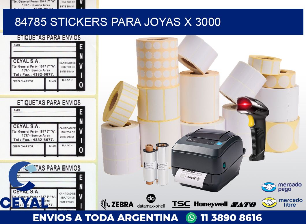 84785 STICKERS PARA JOYAS X 3000