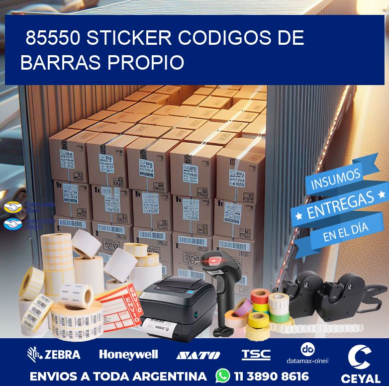 85550 STICKER CODIGOS DE BARRAS PROPIO