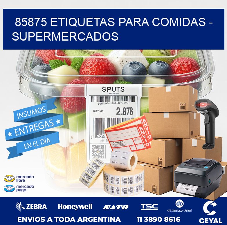 85875 ETIQUETAS PARA COMIDAS – SUPERMERCADOS