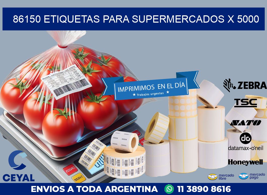 86150 ETIQUETAS PARA SUPERMERCADOS X 5000