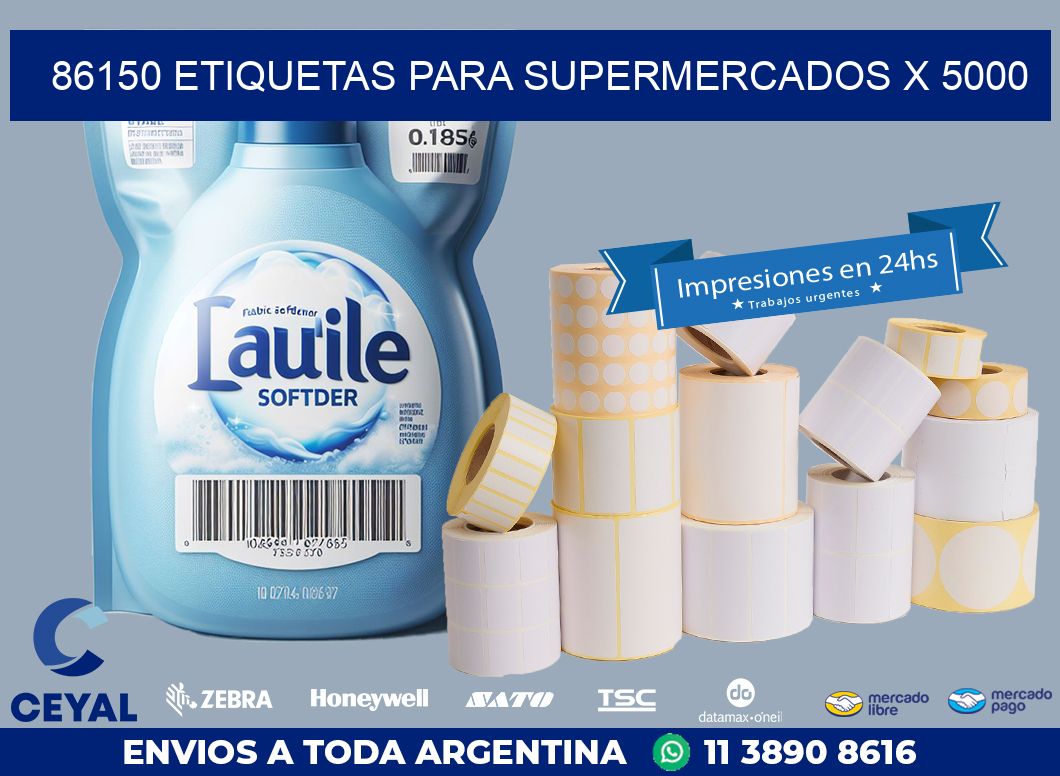 86150 ETIQUETAS PARA SUPERMERCADOS X 5000