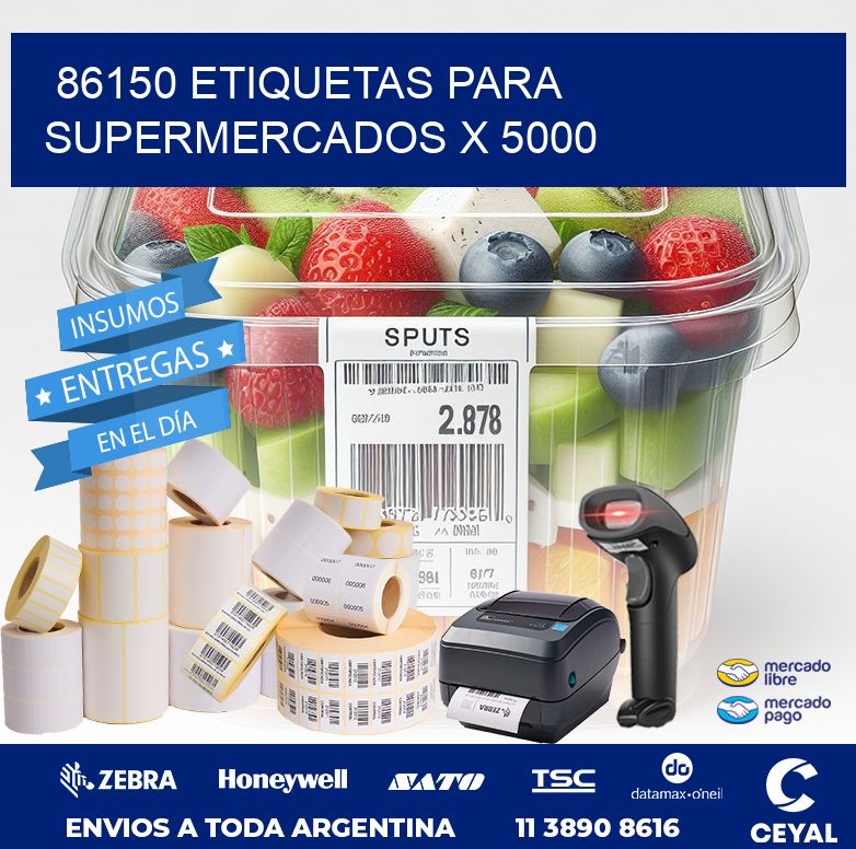 86150 ETIQUETAS PARA SUPERMERCADOS X 5000