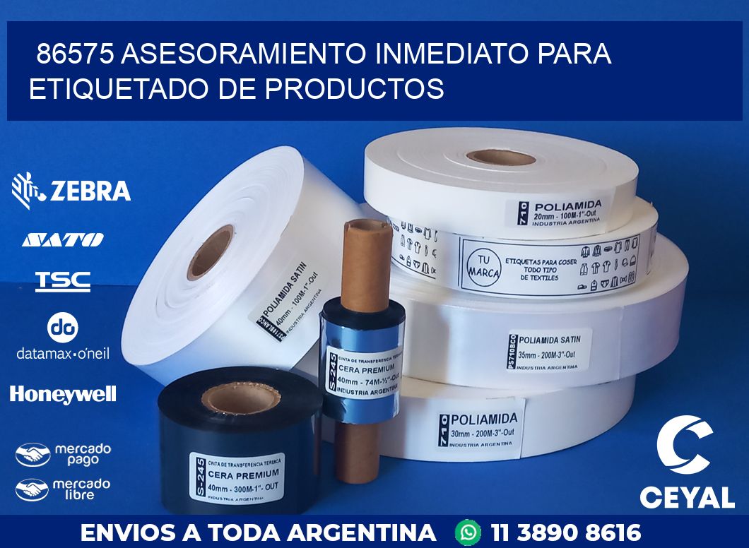 86575 ASESORAMIENTO INMEDIATO PARA ETIQUETADO DE PRODUCTOS