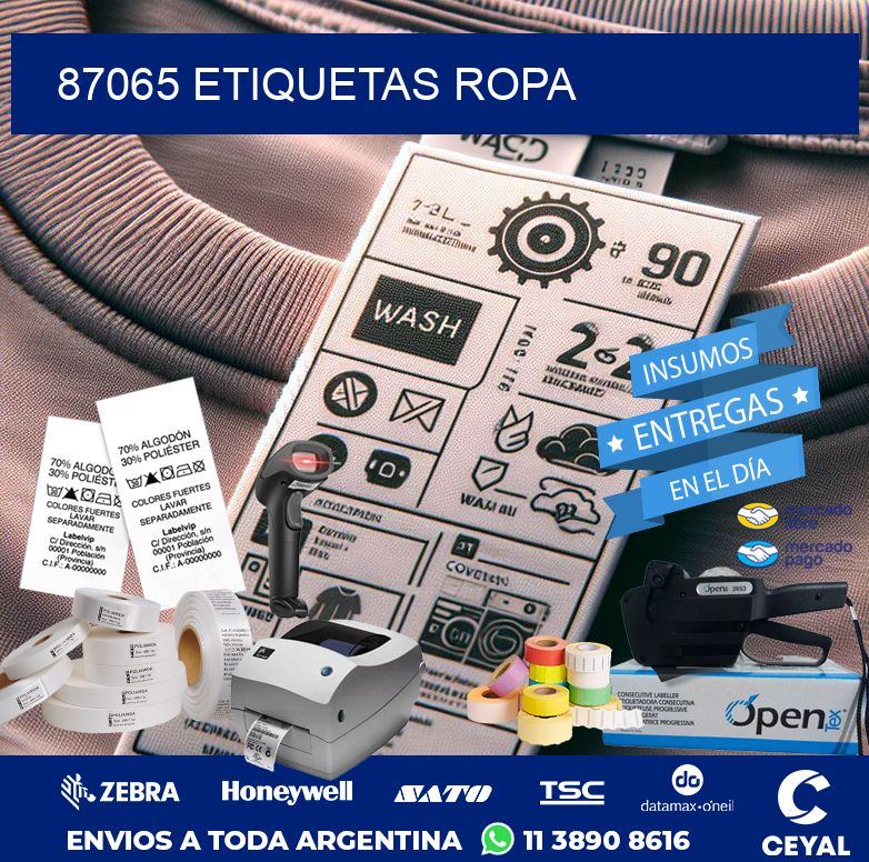 87065 ETIQUETAS ROPA