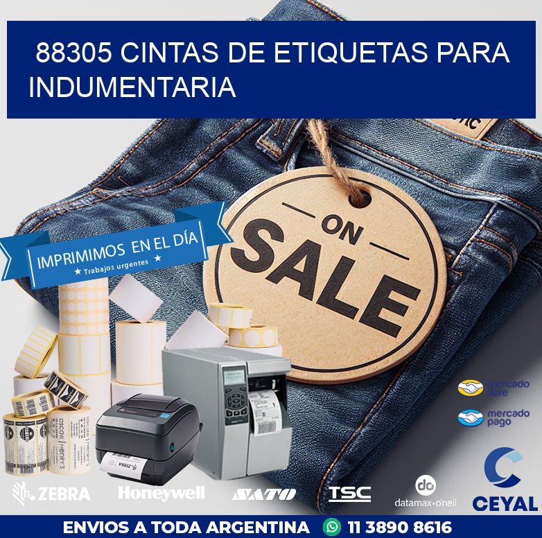 88305 CINTAS DE ETIQUETAS PARA INDUMENTARIA