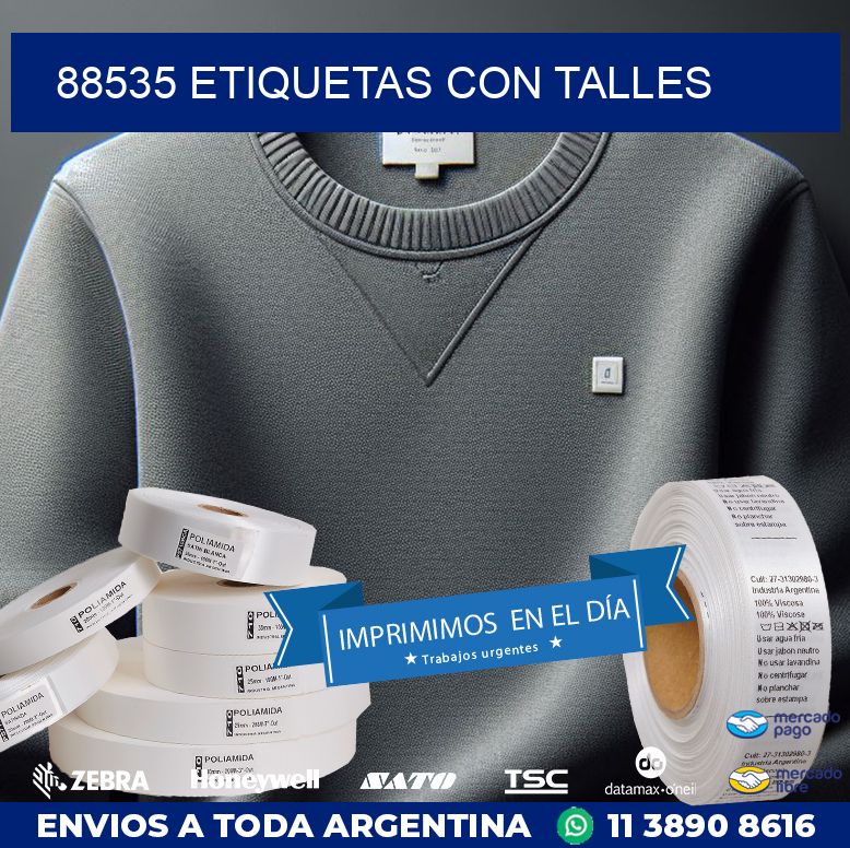 88535 ETIQUETAS CON TALLES
