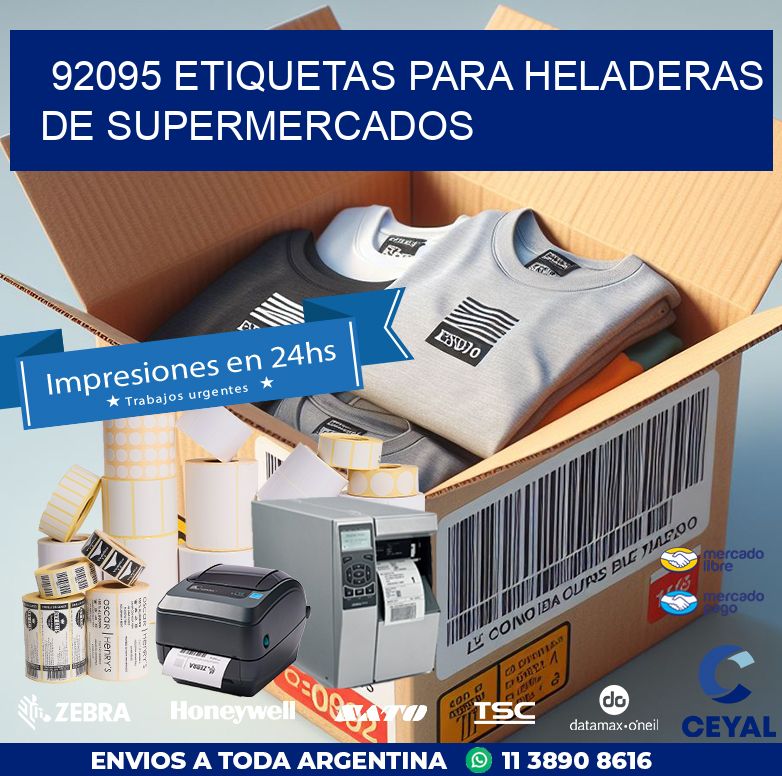 92095 ETIQUETAS PARA HELADERAS DE SUPERMERCADOS