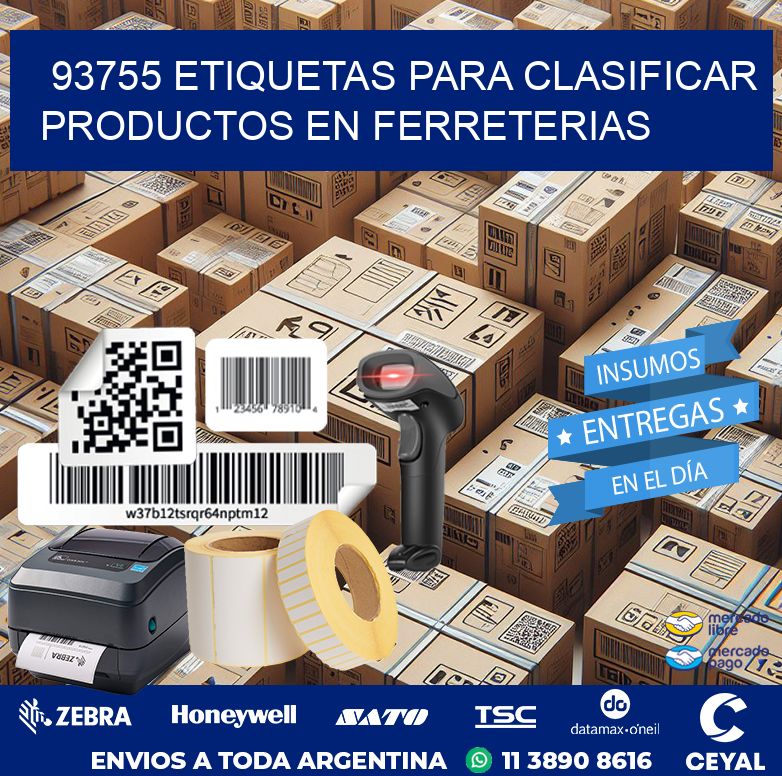 93755 ETIQUETAS PARA CLASIFICAR PRODUCTOS EN FERRETERIAS