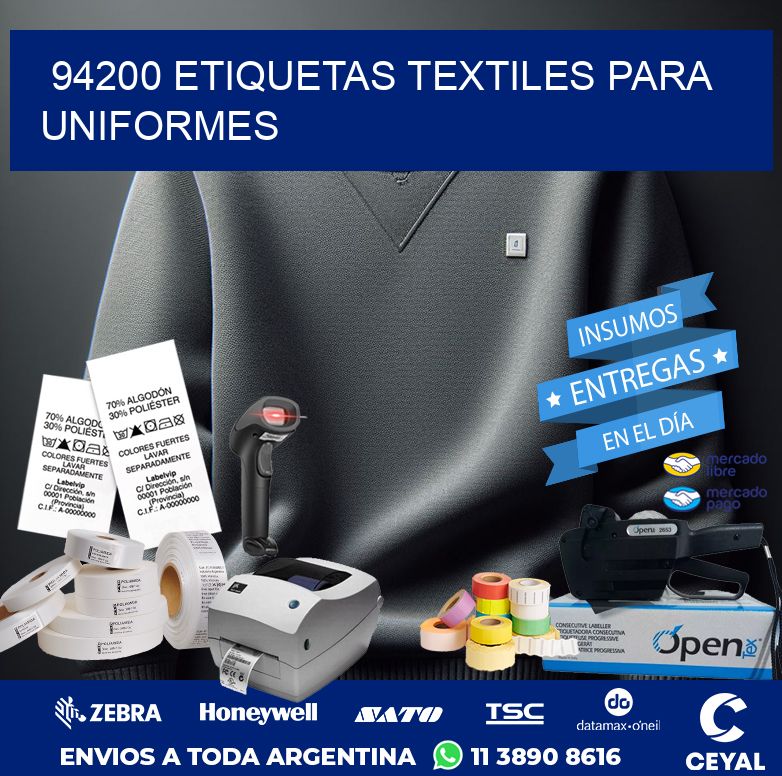 94200 ETIQUETAS TEXTILES PARA UNIFORMES