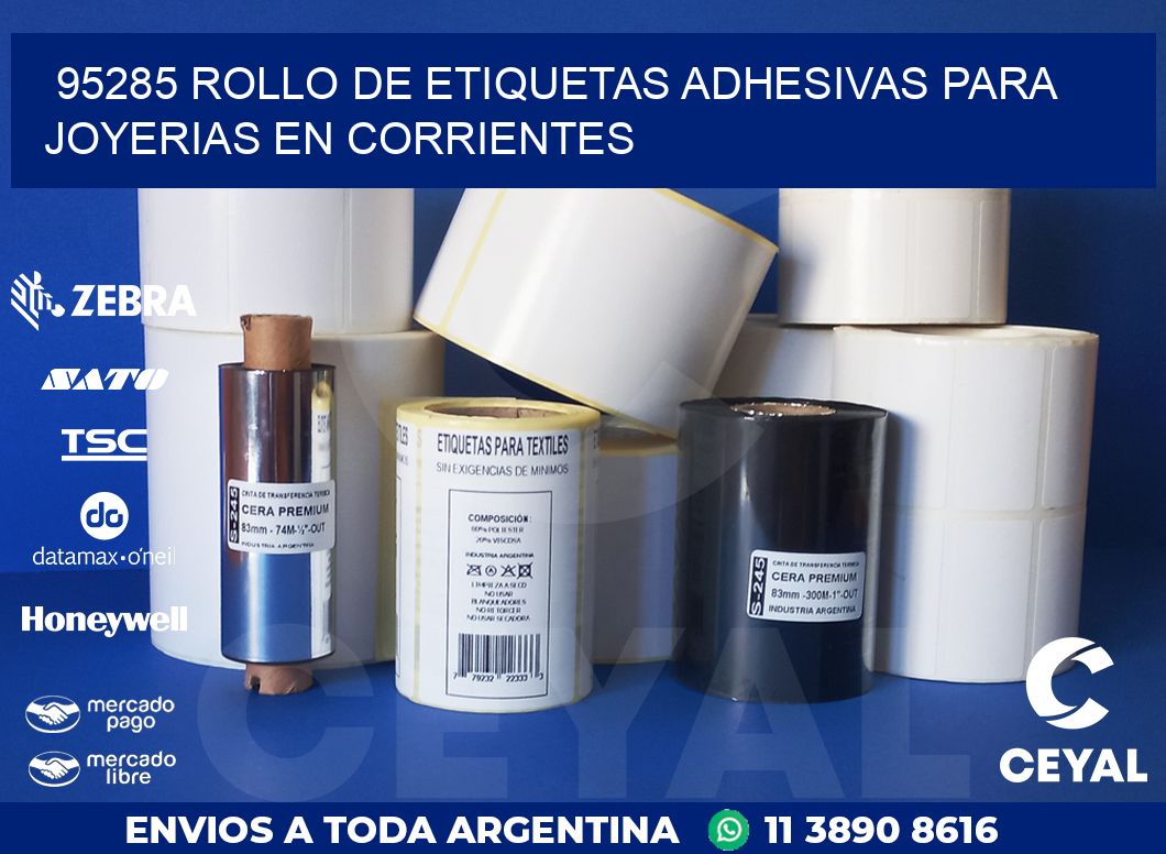 95285 ROLLO DE ETIQUETAS ADHESIVAS PARA JOYERIAS EN CORRIENTES