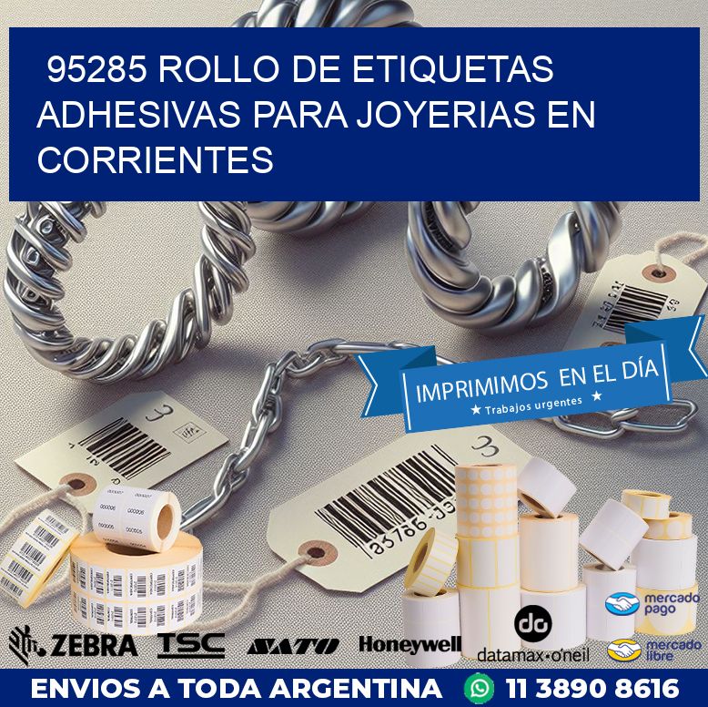 95285 ROLLO DE ETIQUETAS ADHESIVAS PARA JOYERIAS EN CORRIENTES