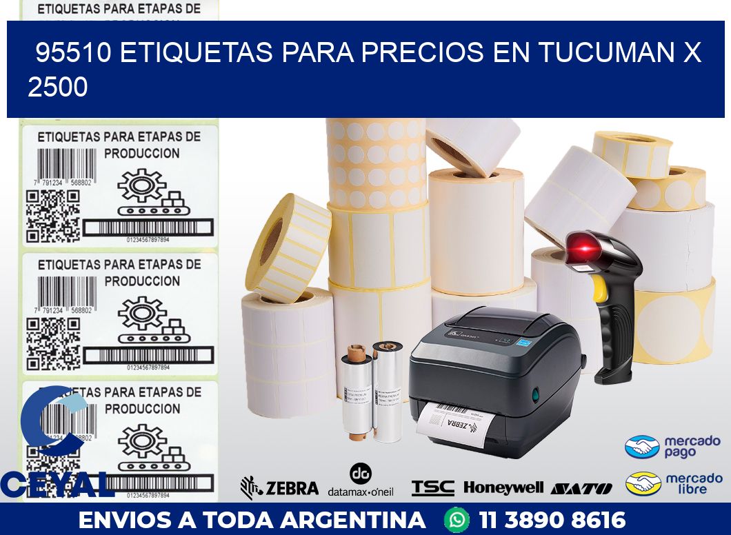 95510 ETIQUETAS PARA PRECIOS EN TUCUMAN X 2500