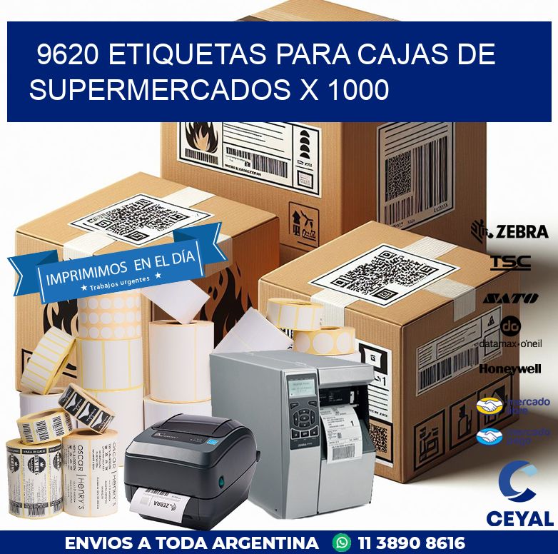 9620 ETIQUETAS PARA CAJAS DE SUPERMERCADOS X 1000