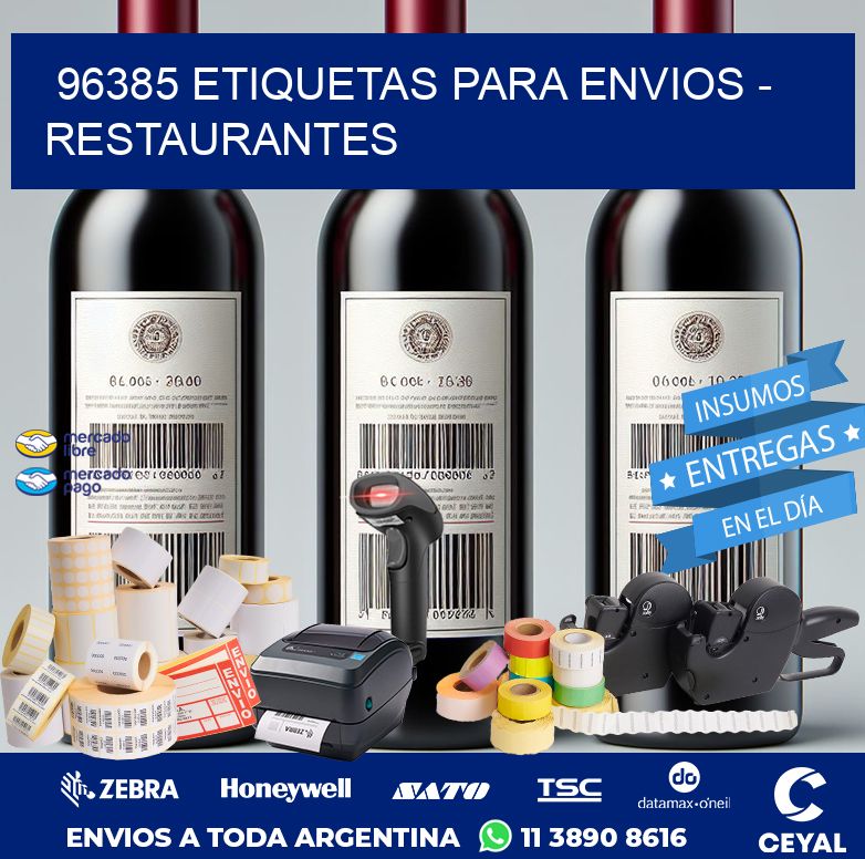 96385 ETIQUETAS PARA ENVIOS - RESTAURANTES