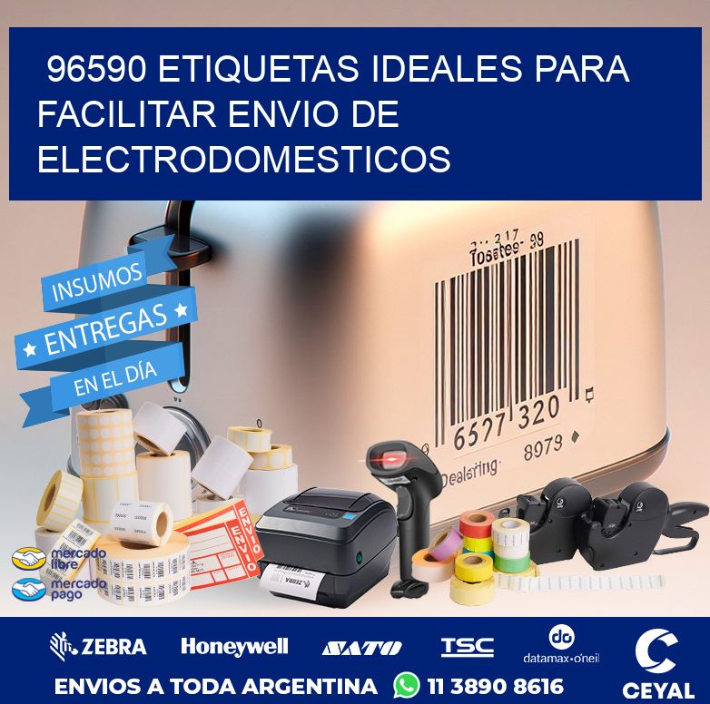 96590 ETIQUETAS IDEALES PARA FACILITAR ENVIO DE ELECTRODOMESTICOS