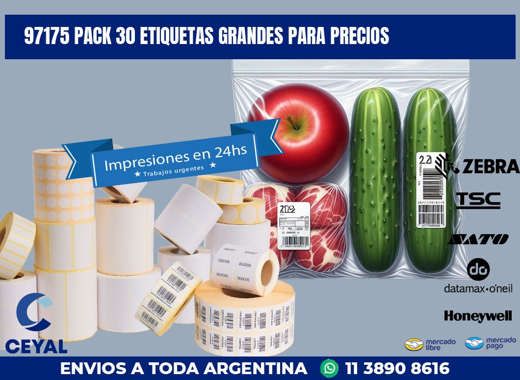 97175 PACK 30 ETIQUETAS GRANDES PARA PRECIOS