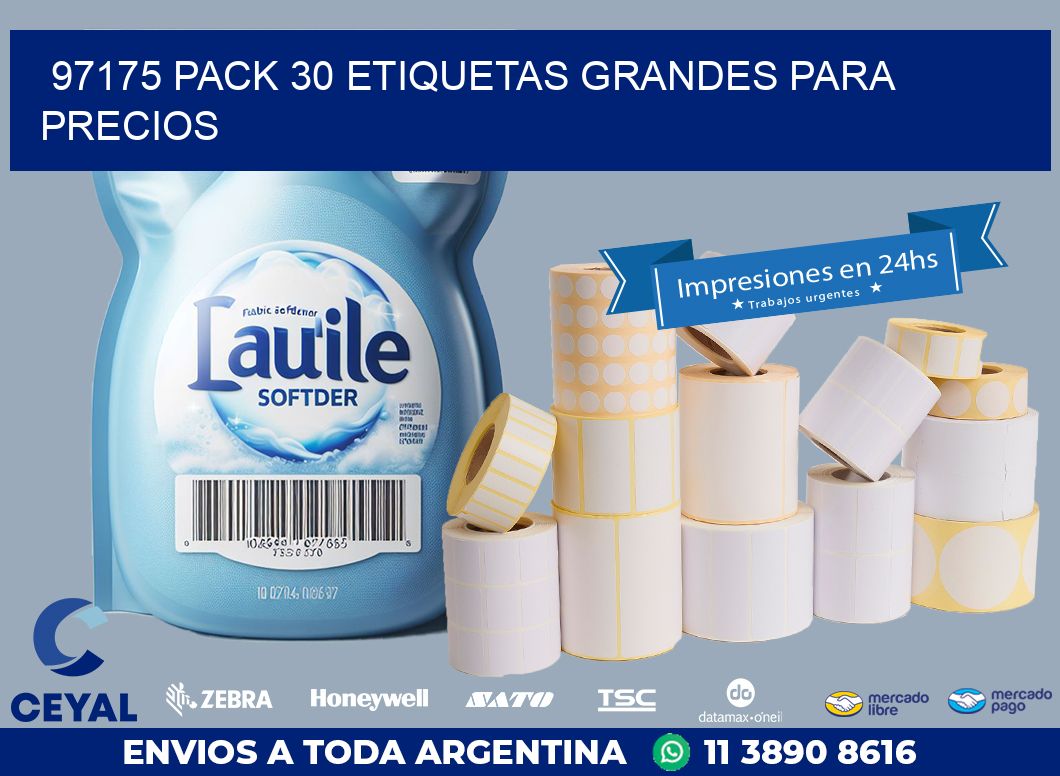 97175 PACK 30 ETIQUETAS GRANDES PARA PRECIOS