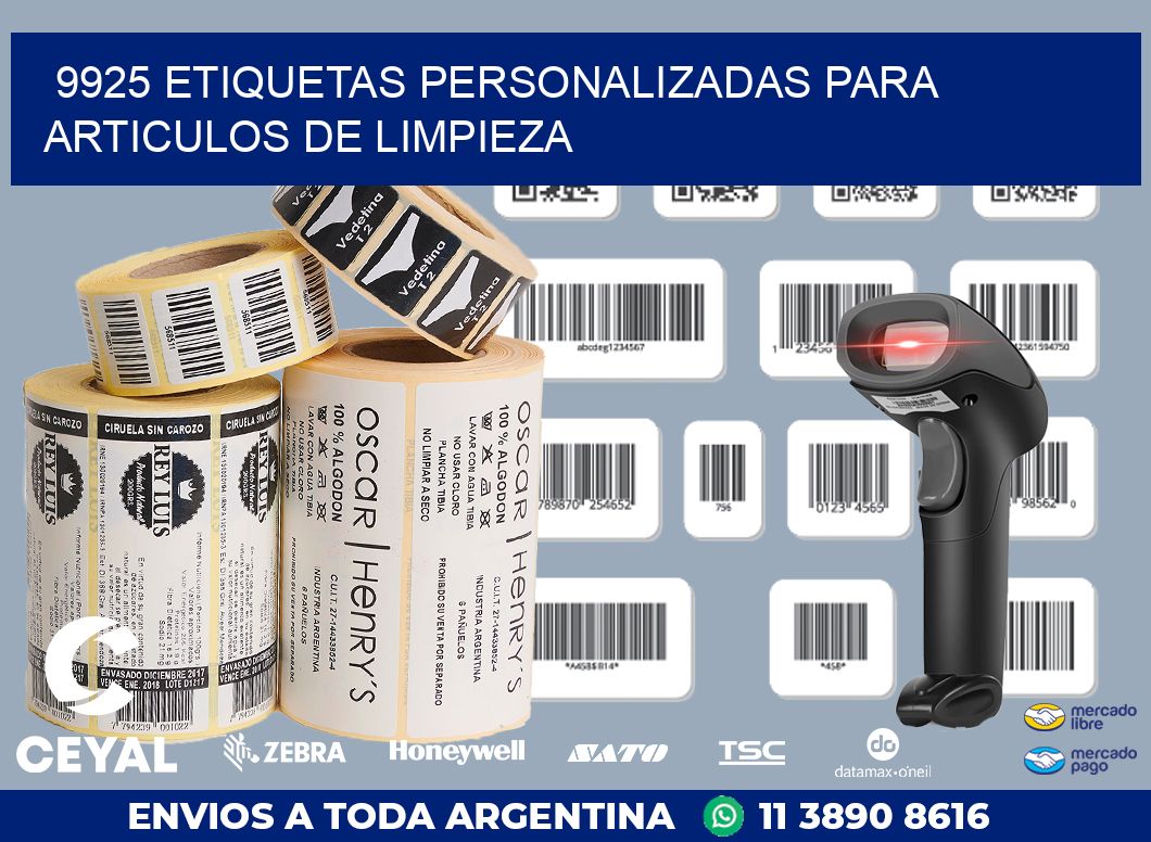 9925 ETIQUETAS PERSONALIZADAS PARA ARTICULOS DE LIMPIEZA