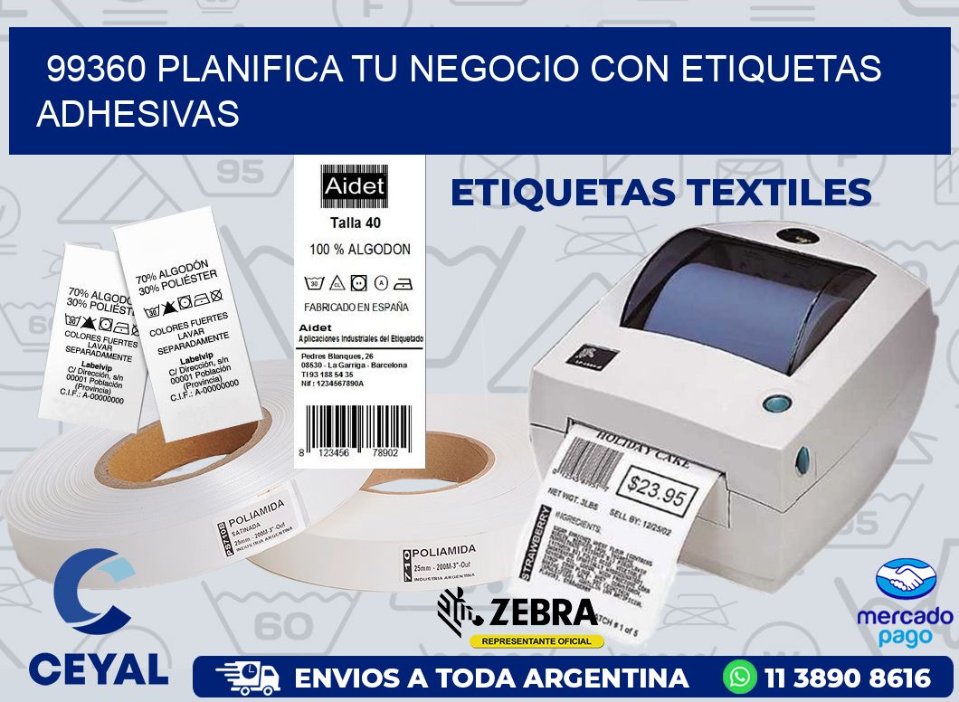99360 PLANIFICA TU NEGOCIO CON ETIQUETAS ADHESIVAS