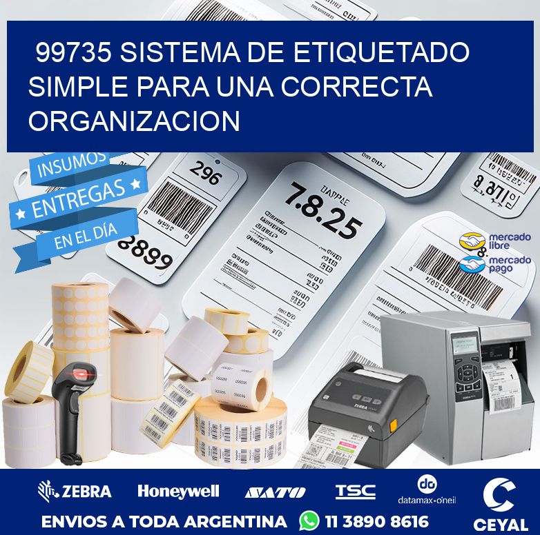 99735 SISTEMA DE ETIQUETADO SIMPLE PARA UNA CORRECTA ORGANIZACION