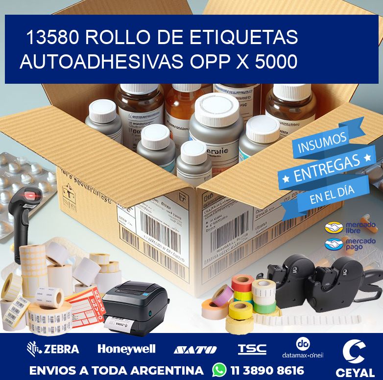 13580 ROLLO DE ETIQUETAS AUTOADHESIVAS OPP X 5000