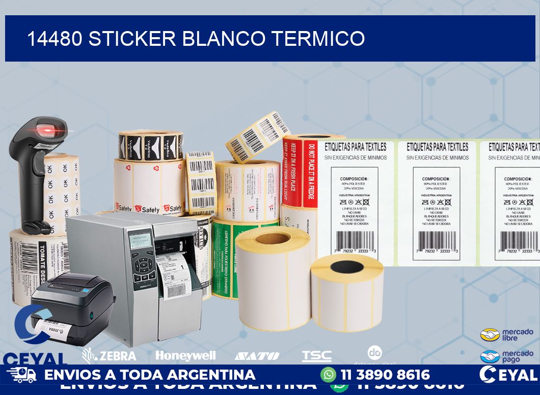 14480 sticker blanco termico