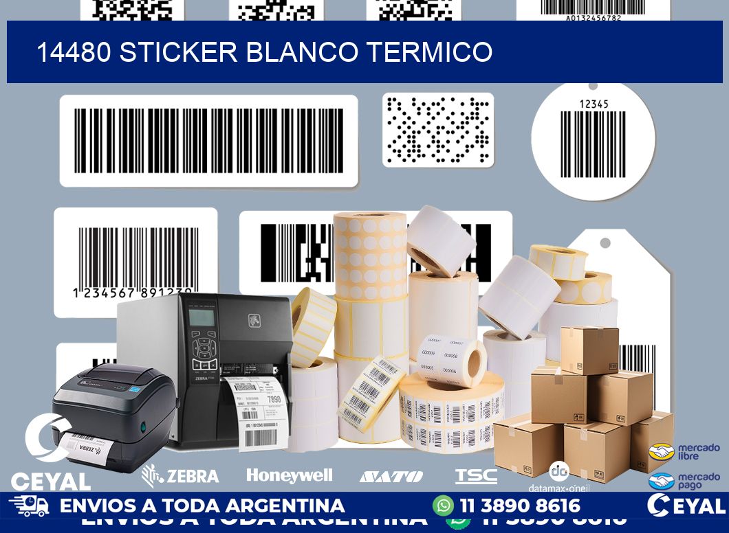 14480 sticker blanco termico