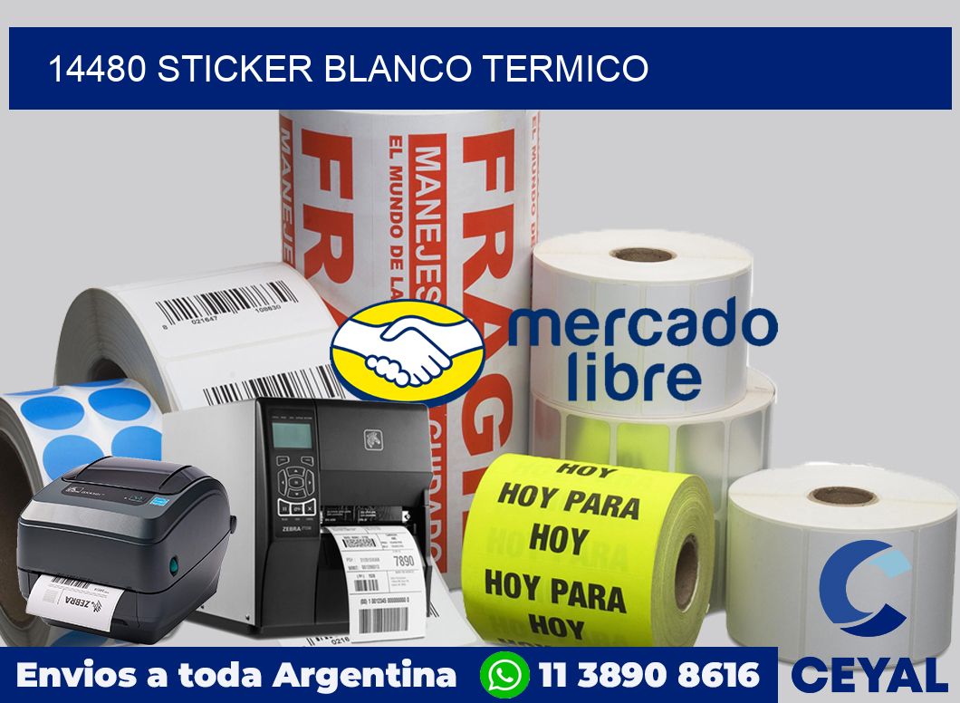 14480 sticker blanco termico