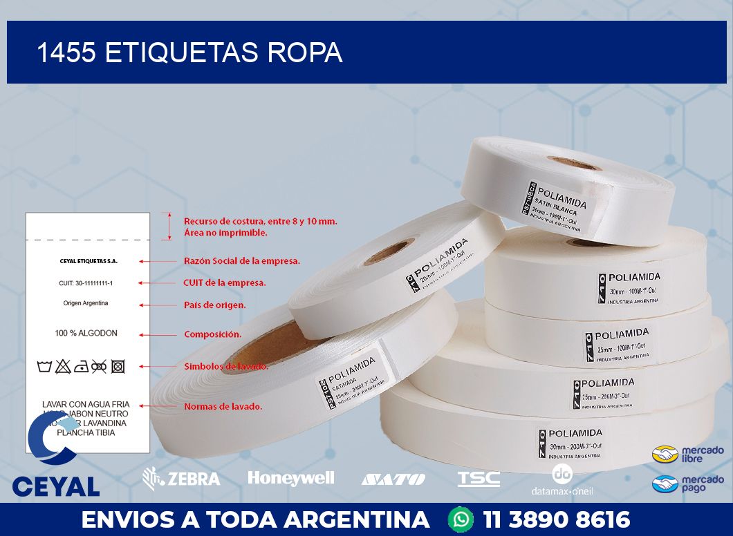 1455 ETIQUETAS ROPA