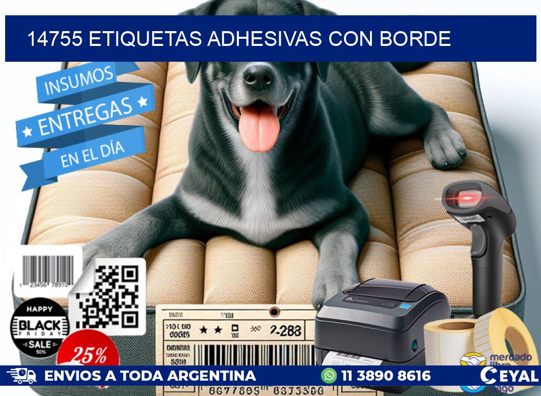 14755 ETIQUETAS ADHESIVAS CON BORDE