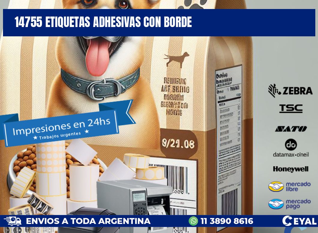 14755 ETIQUETAS ADHESIVAS CON BORDE