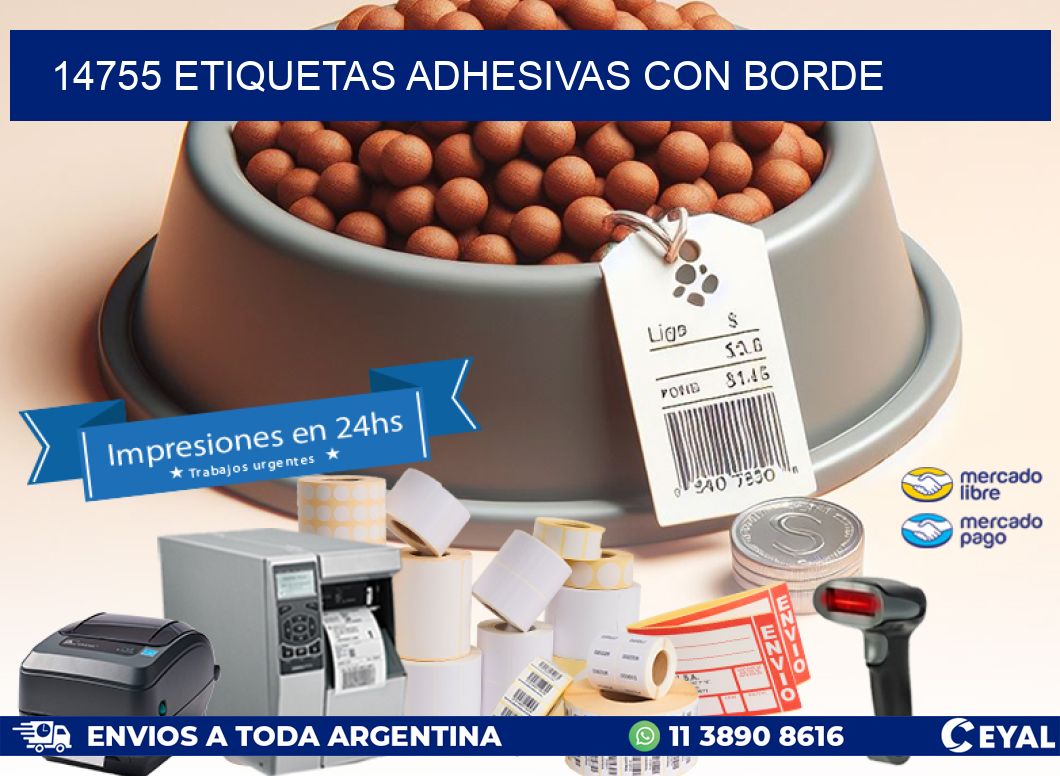 14755 ETIQUETAS ADHESIVAS CON BORDE