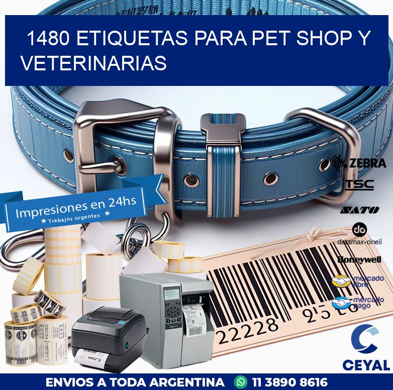 1480 ETIQUETAS PARA PET SHOP Y VETERINARIAS
