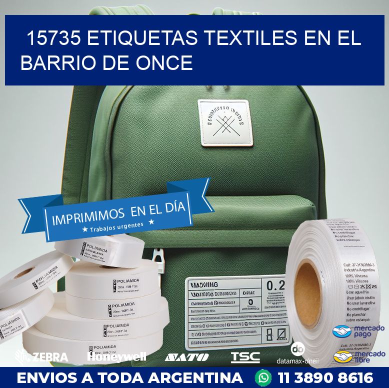 15735 ETIQUETAS TEXTILES EN EL BARRIO DE ONCE