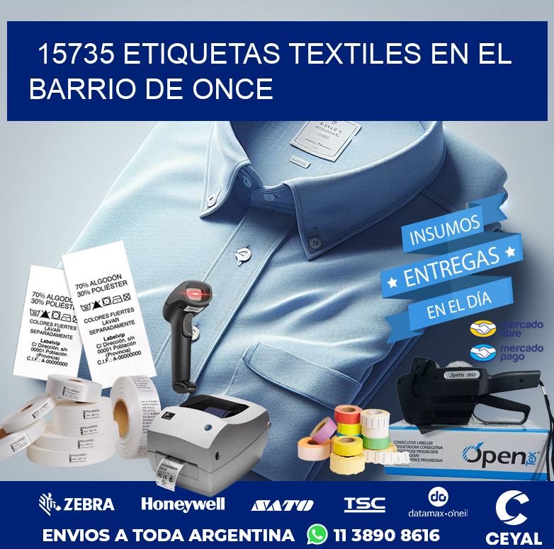 15735 ETIQUETAS TEXTILES EN EL BARRIO DE ONCE