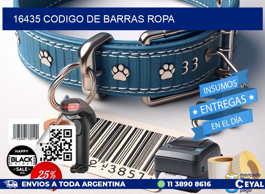 16435 CODIGO DE BARRAS ROPA