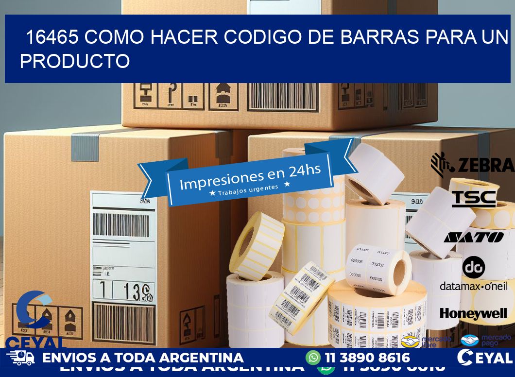 16465 como hacer codigo de barras para un producto