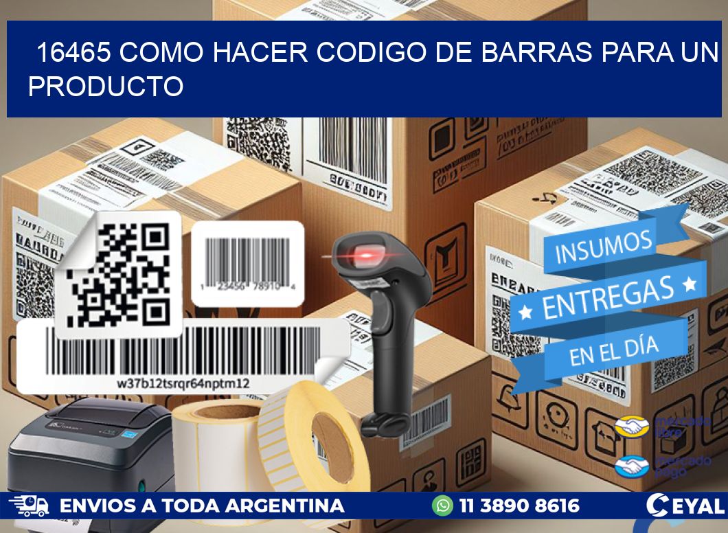 16465 como hacer codigo de barras para un producto