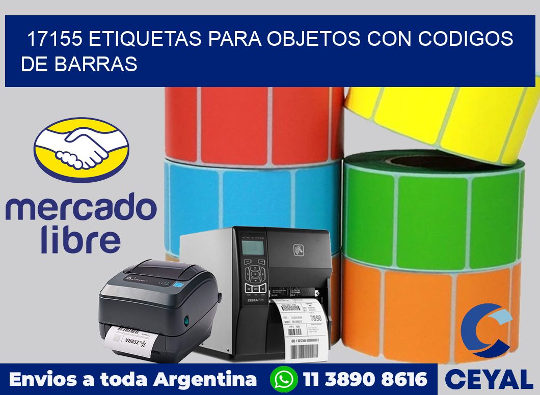 17155 ETIQUETAS PARA OBJETOS CON CODIGOS DE BARRAS