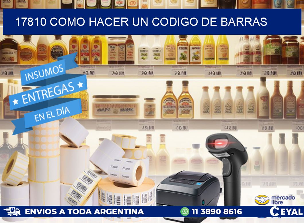 17810 como hacer un codigo de barras