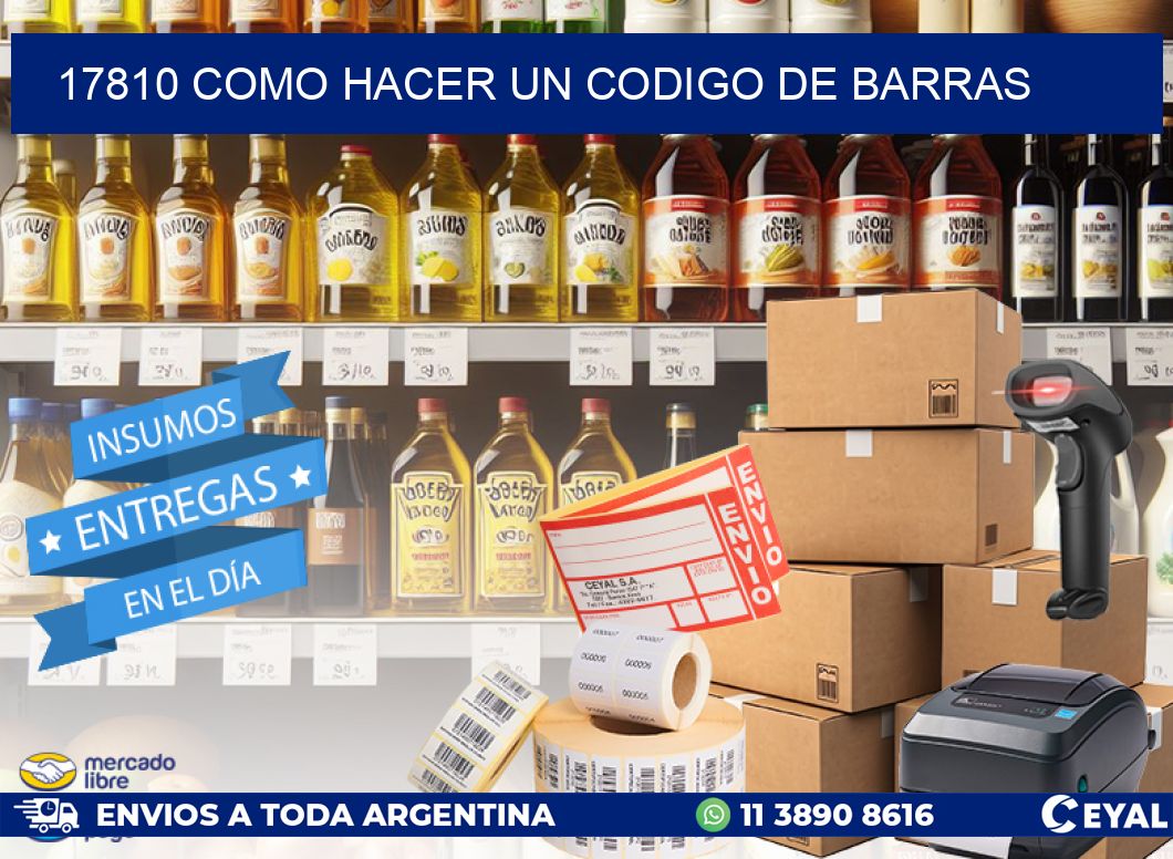 17810 como hacer un codigo de barras