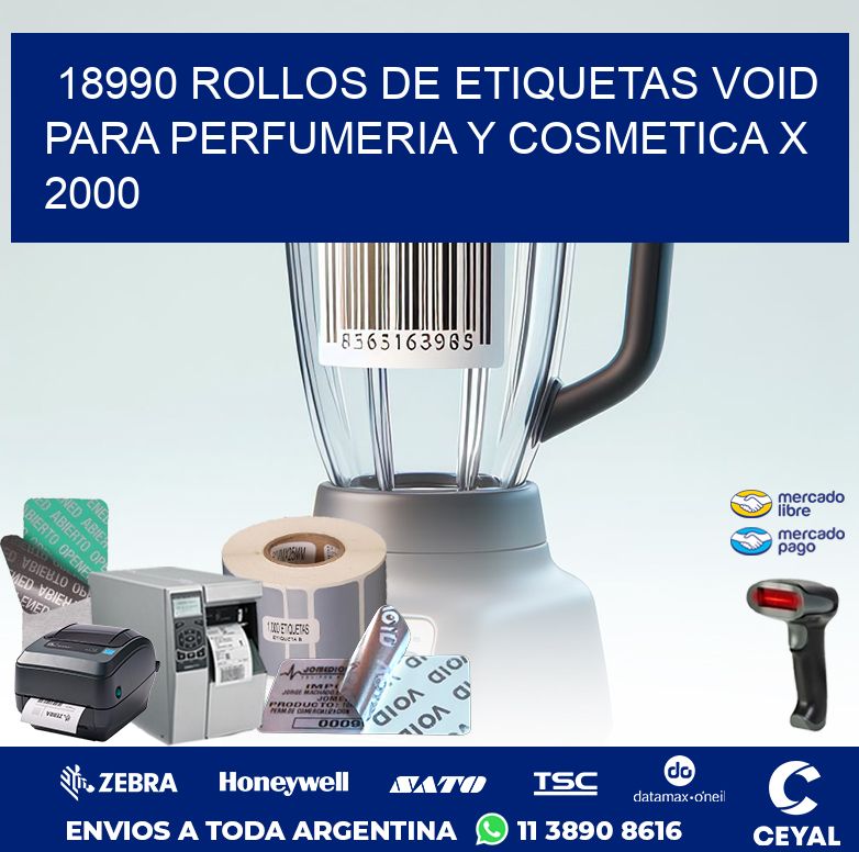 18990 ROLLOS DE ETIQUETAS VOID PARA PERFUMERIA Y COSMETICA X 2000