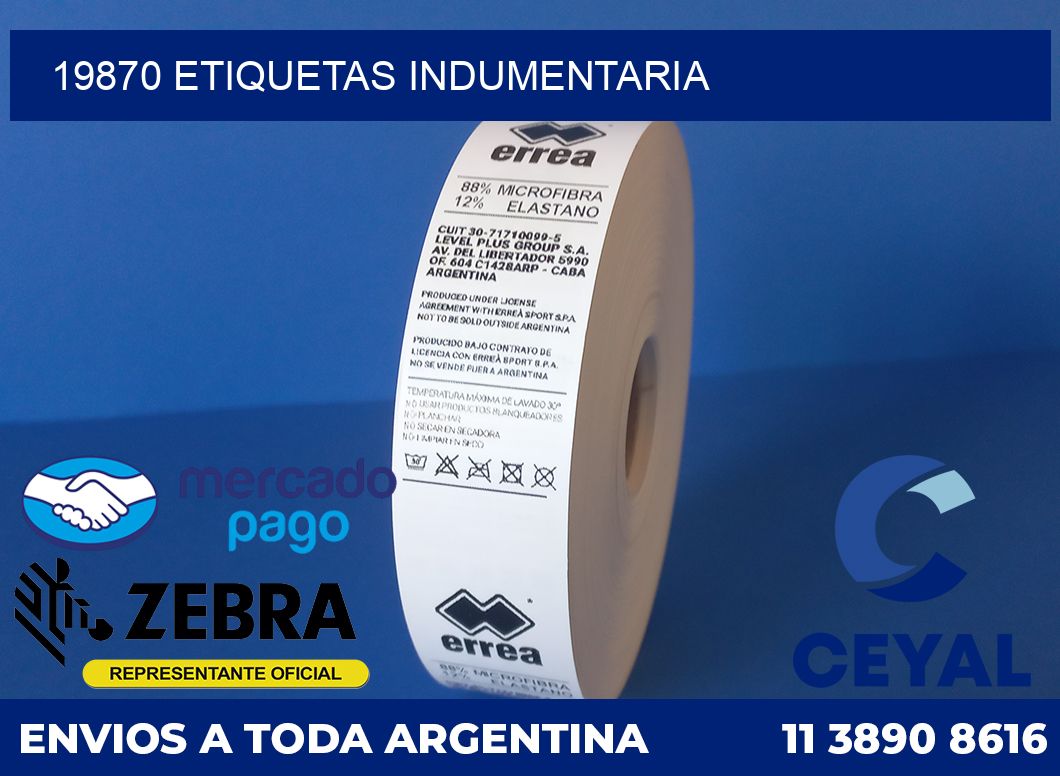 19870 ETIQUETAS INDUMENTARIA