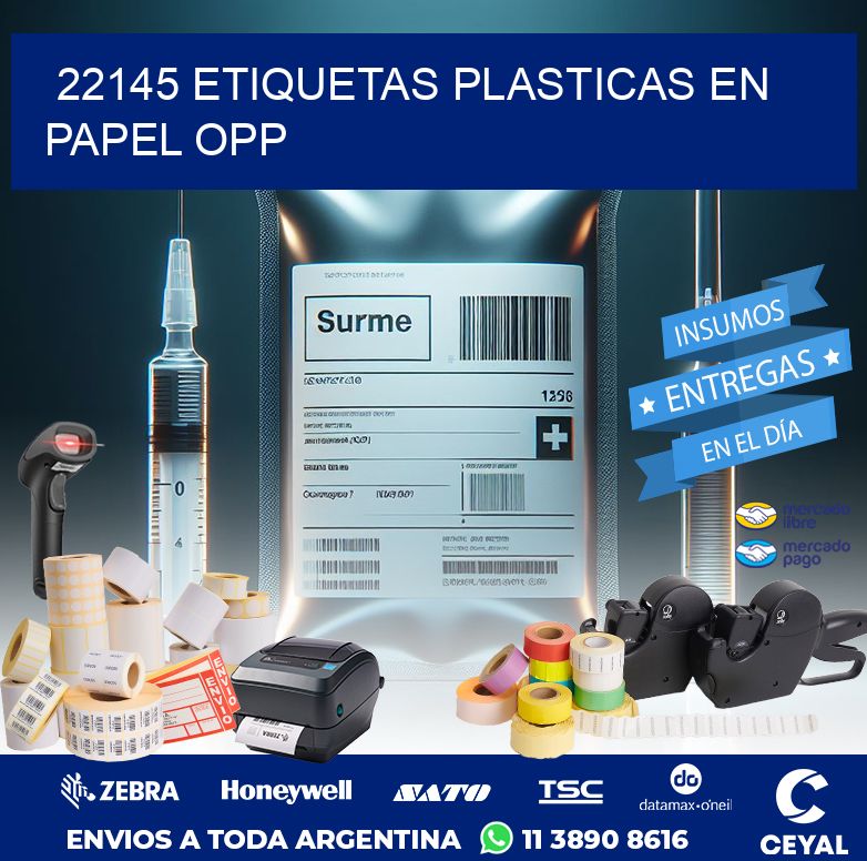 22145 ETIQUETAS PLASTICAS EN PAPEL OPP