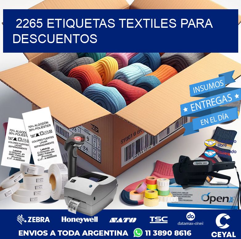 2265 ETIQUETAS TEXTILES PARA DESCUENTOS