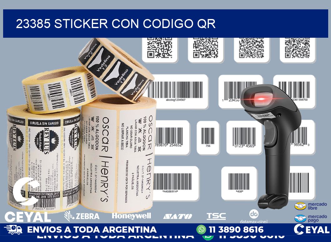23385 STICKER CON CODIGO QR