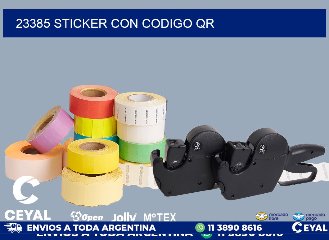 23385 STICKER CON CODIGO QR